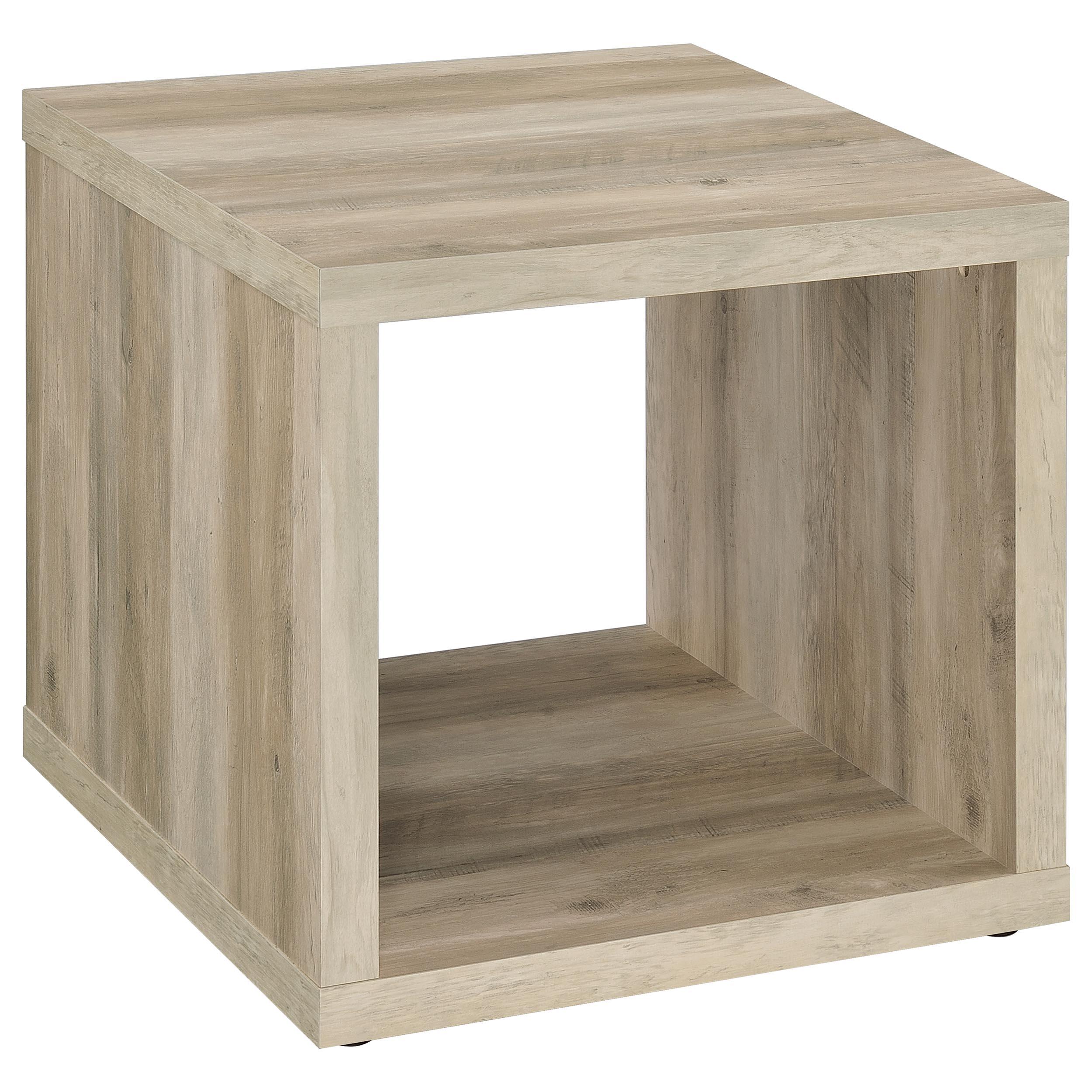 Coaster Furniture Frisco 710517 Square Engineered Wood Side End Table - Distressed Pine IMAGE 1